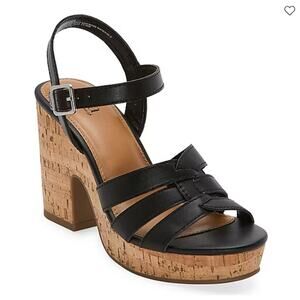 a.n.a Womens Billie Heeled Sandals Black Color Size 11M